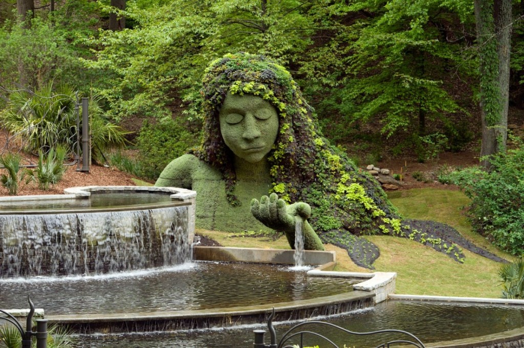 THE EARTH GODDESS in the "Imaginary Worlds" exhibit at the Atlanta Botanical Garden. Photo: Joey Ivansco