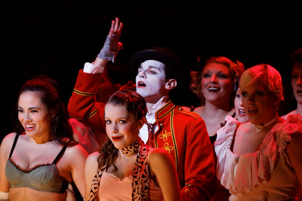 THE CAST OF "CABARET," staged at KSU in October 2012, with Chase Todd (center) as the Emcee. Photo courtesy of KSU