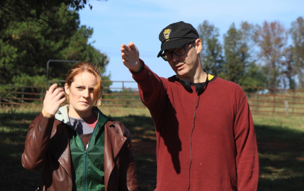 ATLANTA DIRECTOR Bret Wood on the set of "The Unwanted" with actor Christen Orr. The film gets its world premiere at this year's AFF.