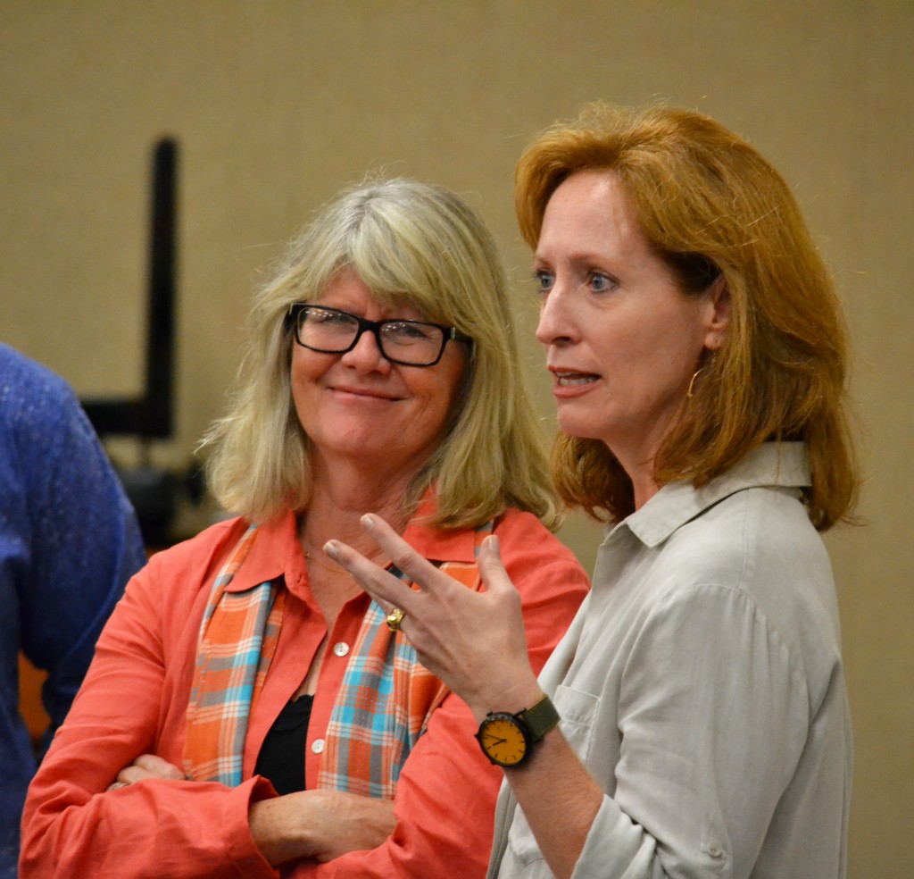 JUDITH IVEY (left) with Alliance artistic director Susan V. Booth.