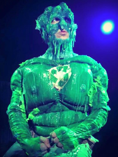 Nick Arapoglou as the Toxic Avenger.