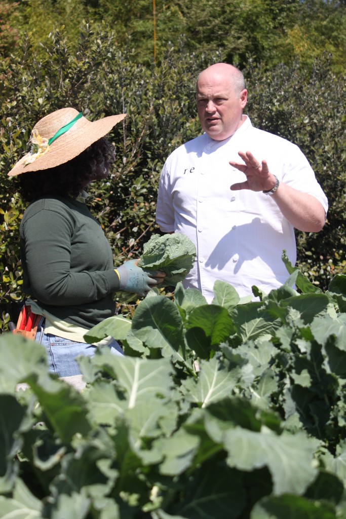 Chef Linton Hopkins (right) has opened his new fine-dining spot at the Atlanta Botanical Garden. Plans call for much of the produce to be grown on-site. Photo: Atlanta Botanical Garden