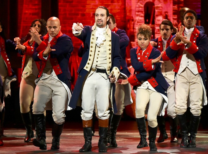 Lin-Manuel Miranda leads the cast of "Hamilton" in its Tony peformance. Photo: Theo Wargo/Getty Images