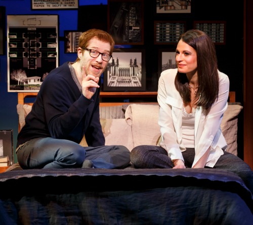 Elizabeth (Jackie Burns) talks life and love with good friend Lucas (Anthony Rapp, a "Rent" cast mate of this show's original leading lady, Idina Menzel. Photo: Joan Marcus