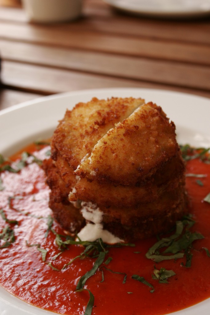 The fried green tomatoes at South City Kitchen Buckhead.