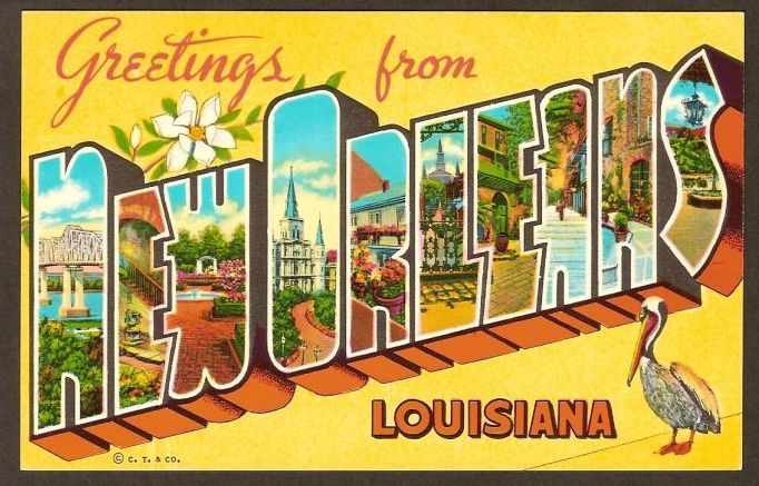 La Branche New Orleans French Quarter Royal Street Cafe Postcard Louisiana 