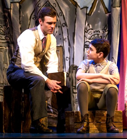 Billy Harrigan Tighe (left) as J.M. Barrie, and Ben Krieger as Peter. Photo: Jeremy Daniel 