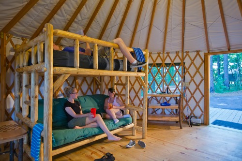A closer look at the spacious inside of a Tugaloo yurt. Photo: Georgia Department of Natural Resources